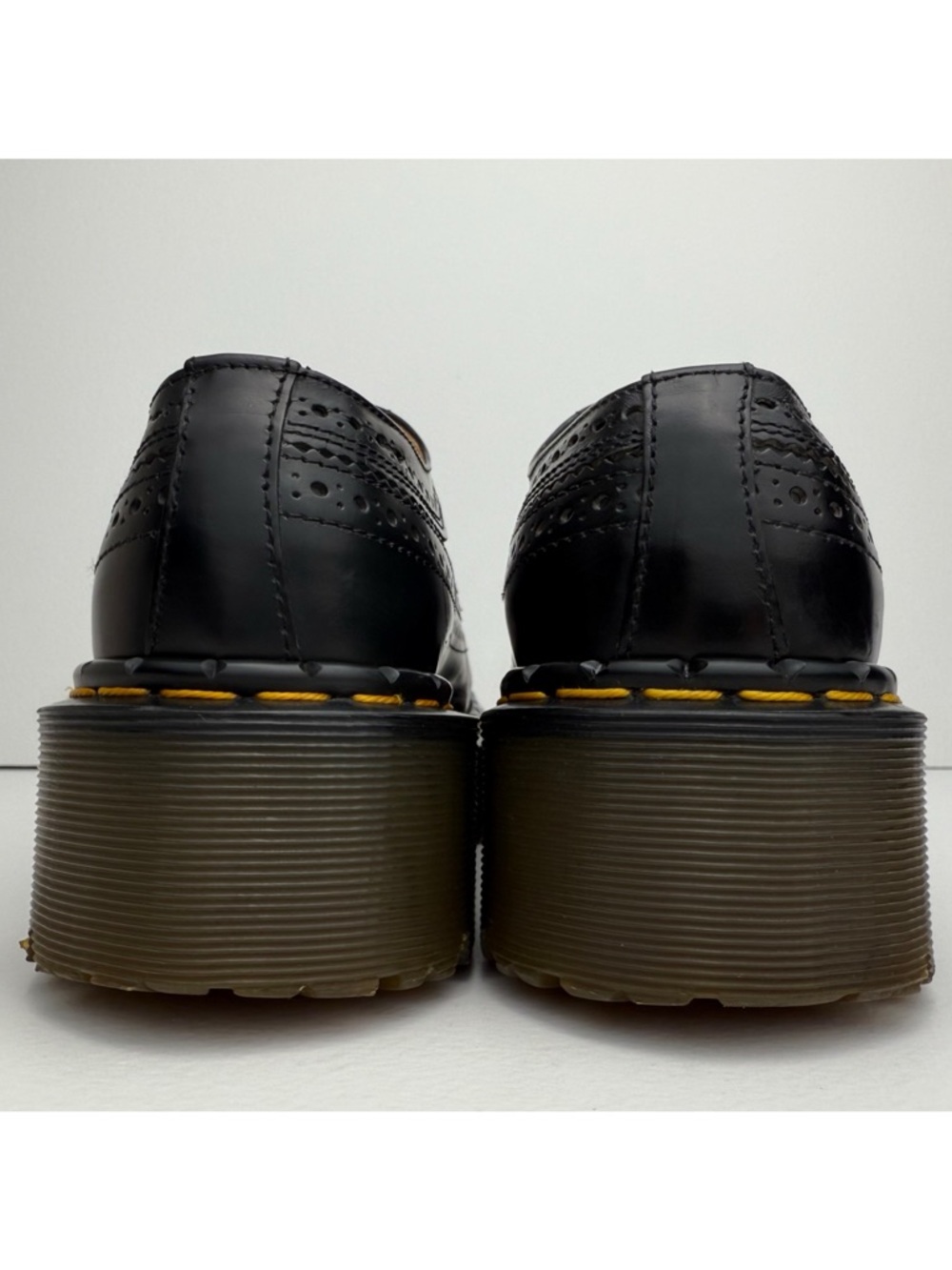 Vintage Dr. Martens England Black Wingtip Envy MIE Platform Steel Oxfords UK 6 - Picture 11 of 16